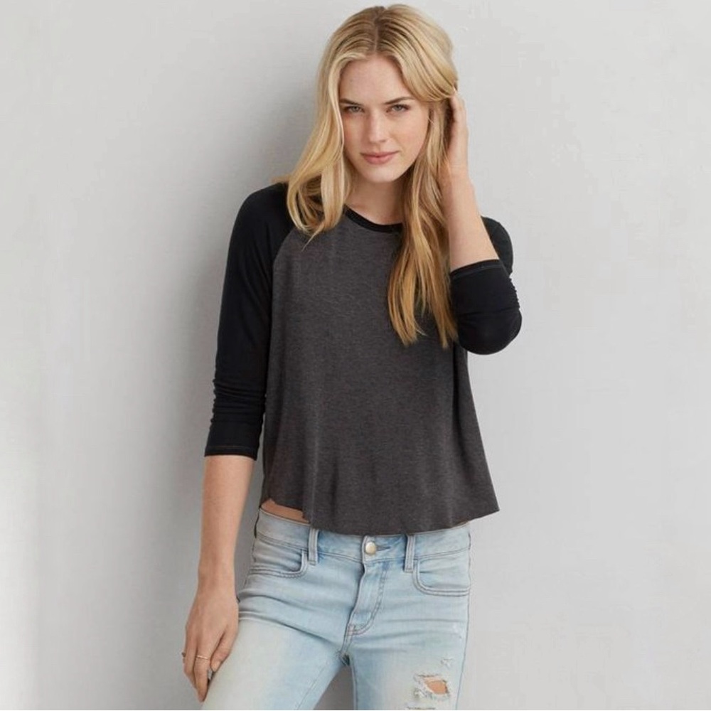 American Eagle Soft and Sexy Baseball Tee